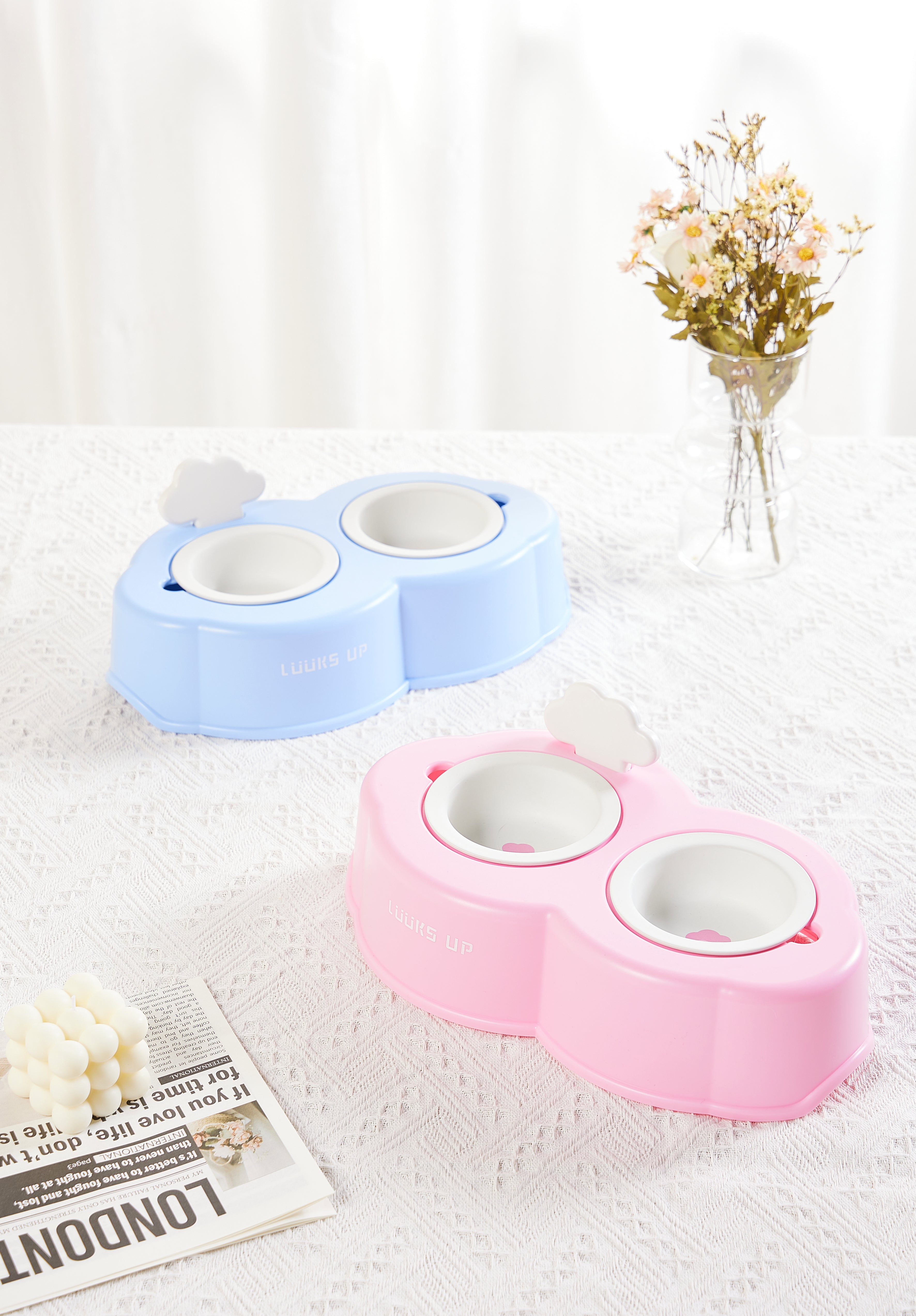 Cloud Double Bowls