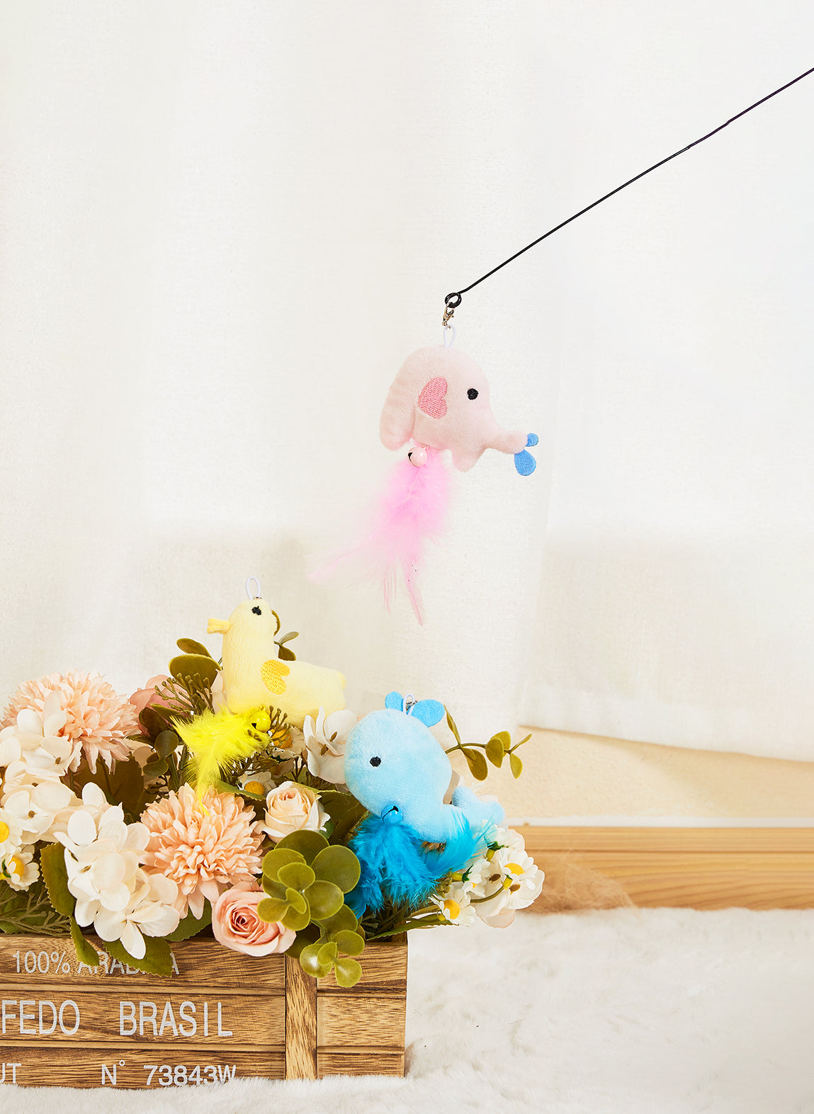 Animal Series Suction Cup Cat Toy - Elephant