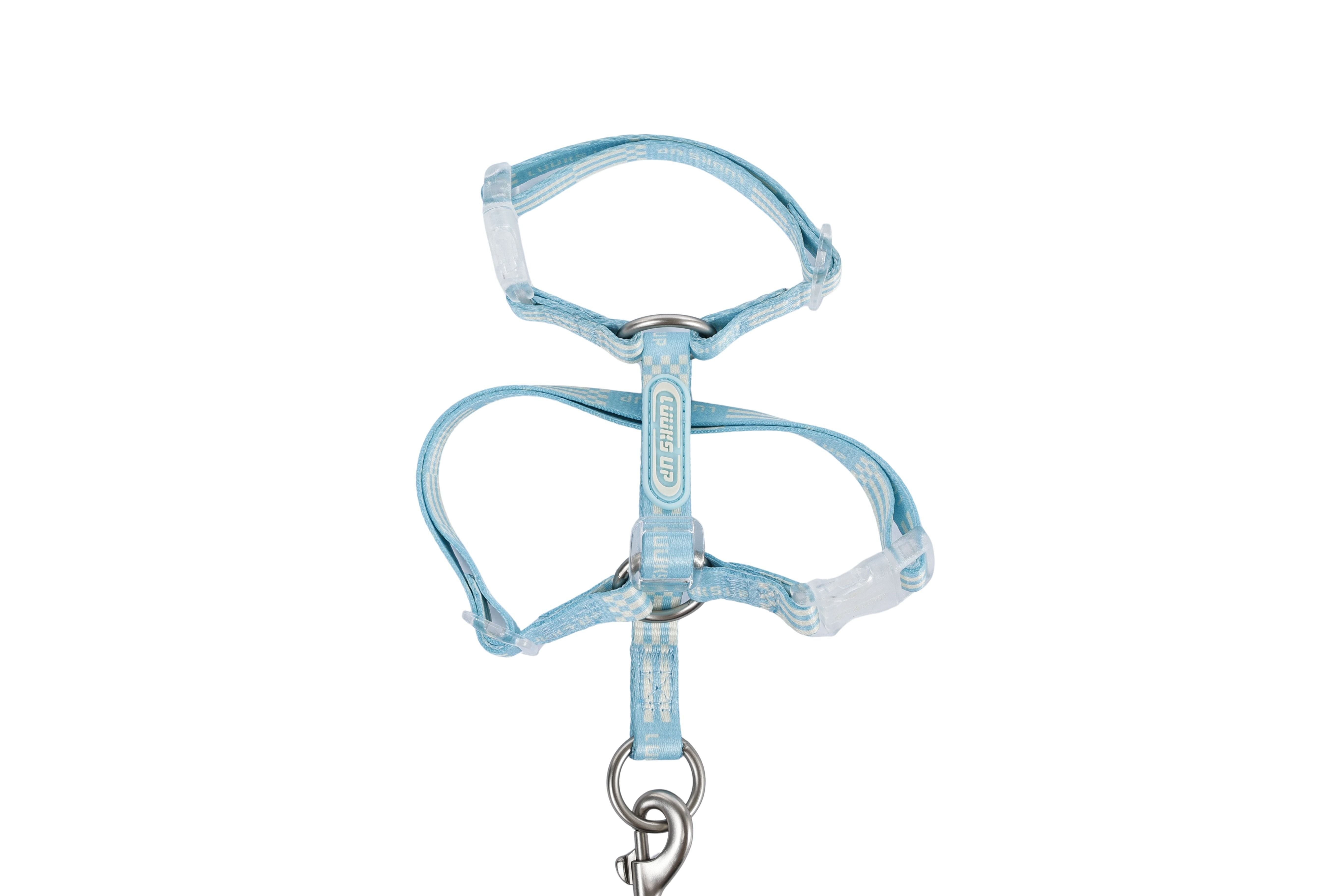URBAN SPORT Cat harness&leash set - Blue white