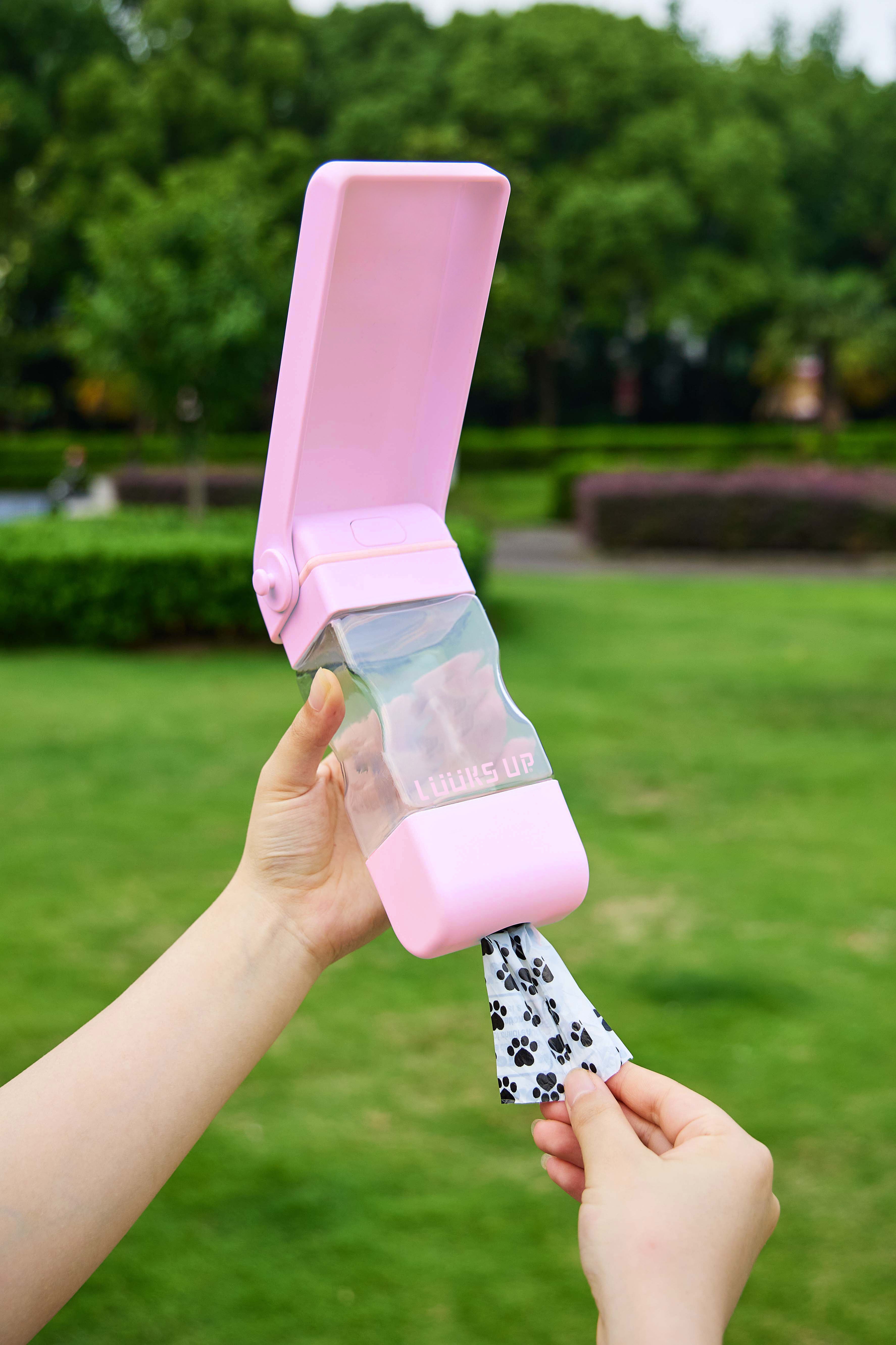 Sip And Go Dog Water Bottle - With Poop Bag - 300ml