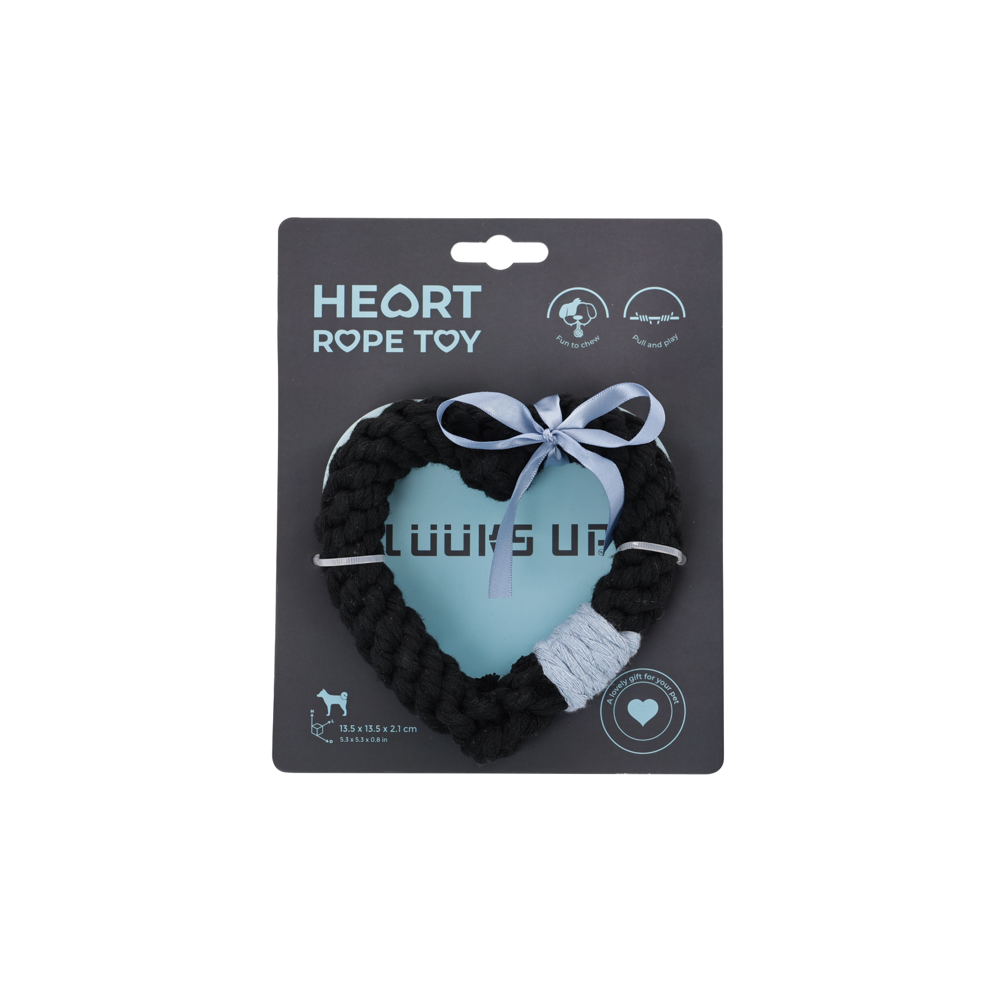 LOVE GIFT Dog Rope Toy-Black Blue