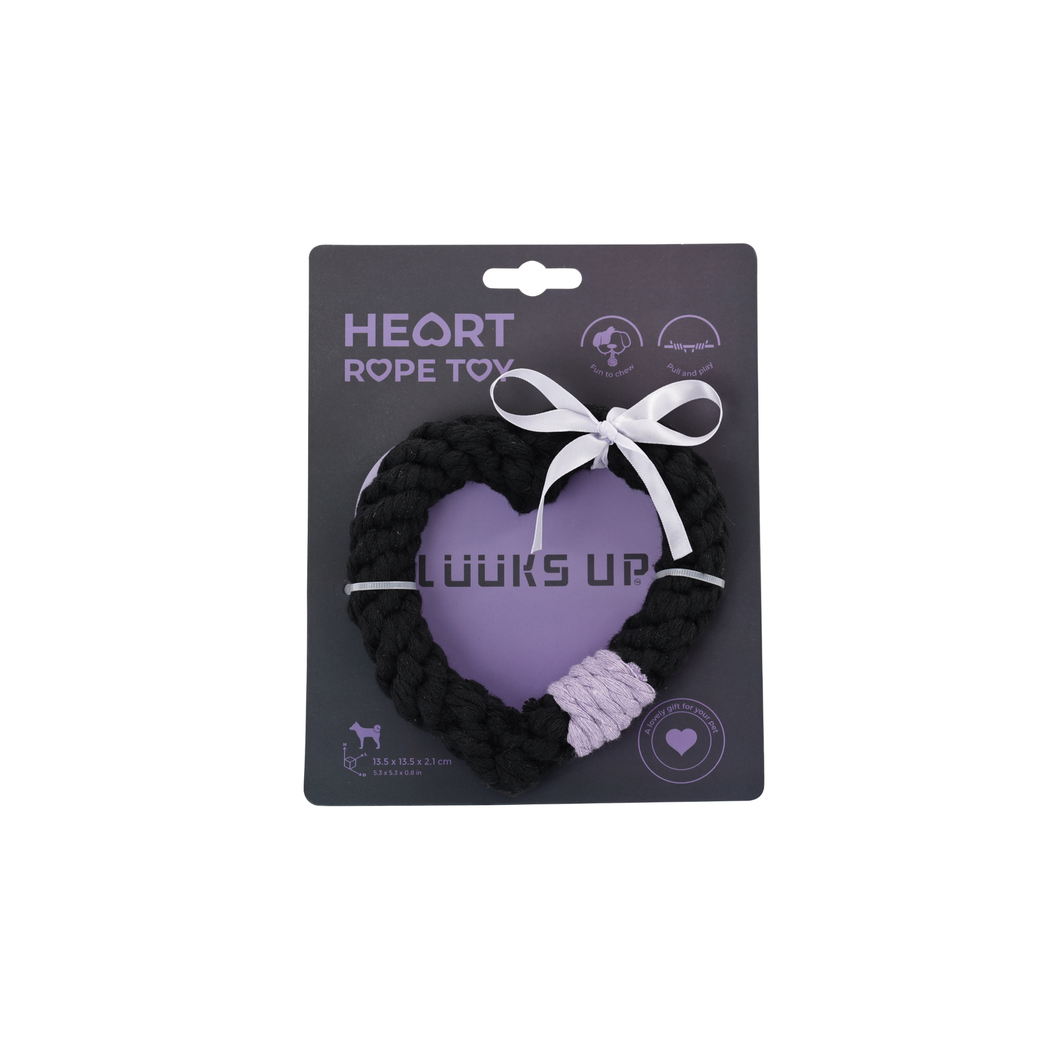 LOVE GIFT Dog Rope Toy-Black Purple