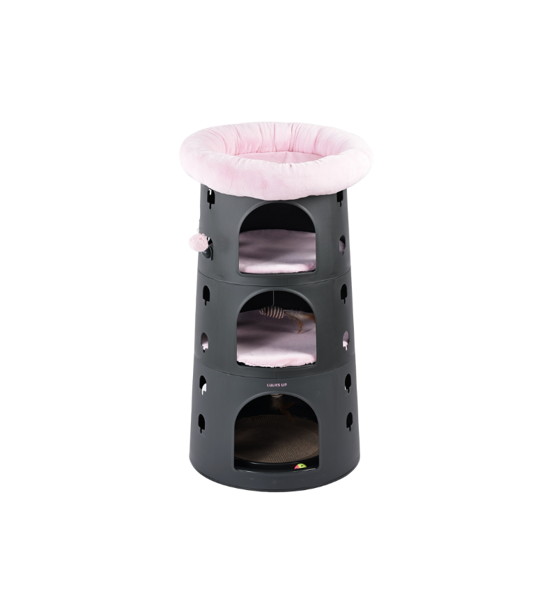 Arboria Tower Cat Climber - Black Pink