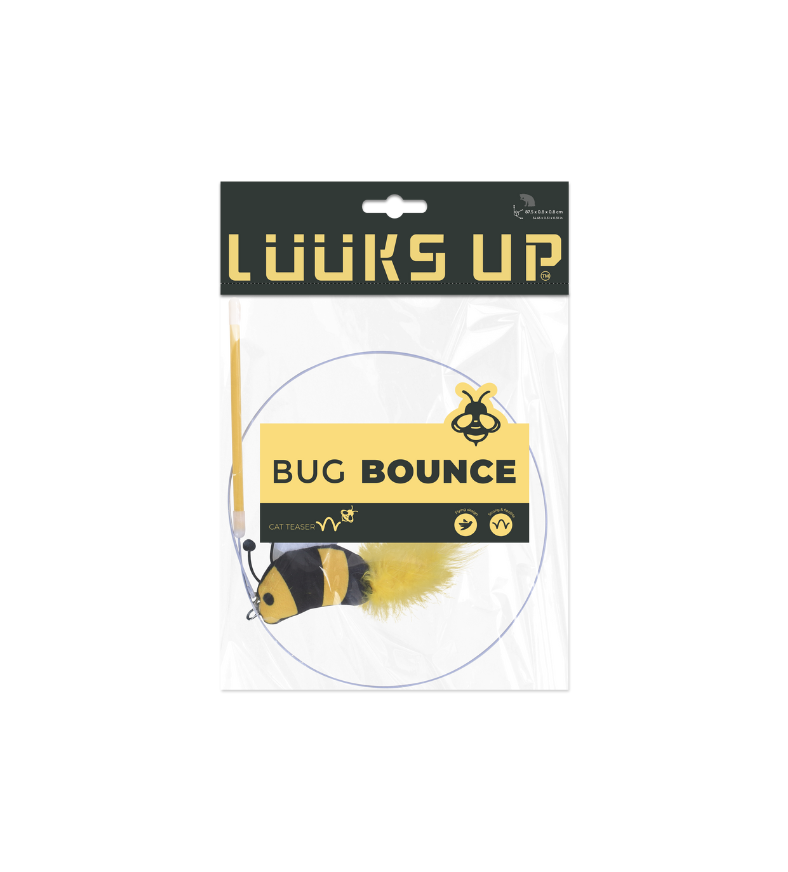 Bug Bounce Cat Teaser - Yellow Bee