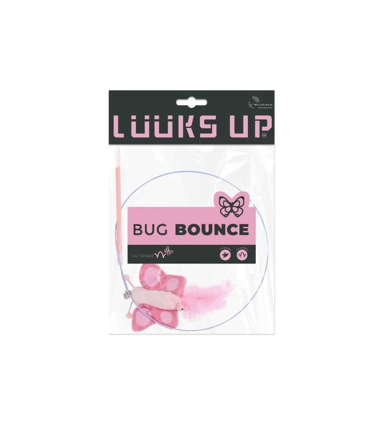 Bug Bounce Cat Teaser-Pink Butterfly