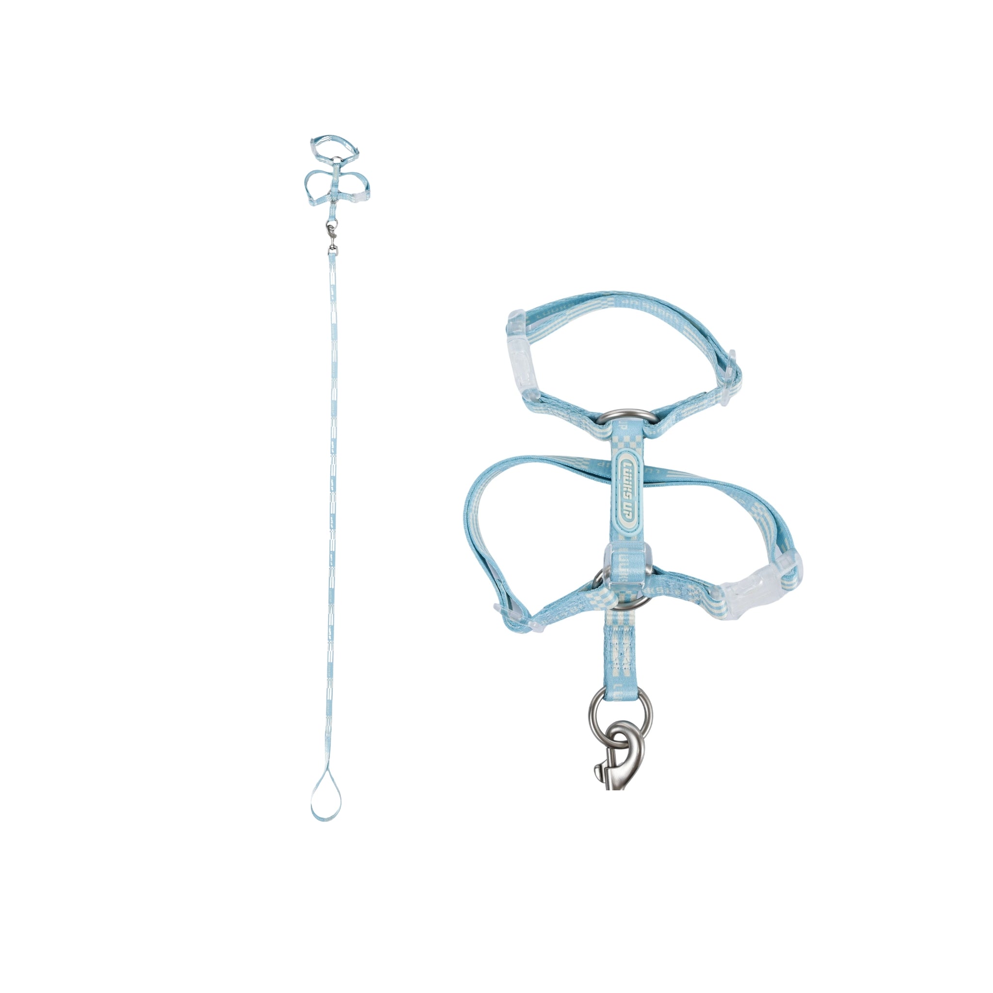 URBAN SPORT Cat harness&leash set - Blue white