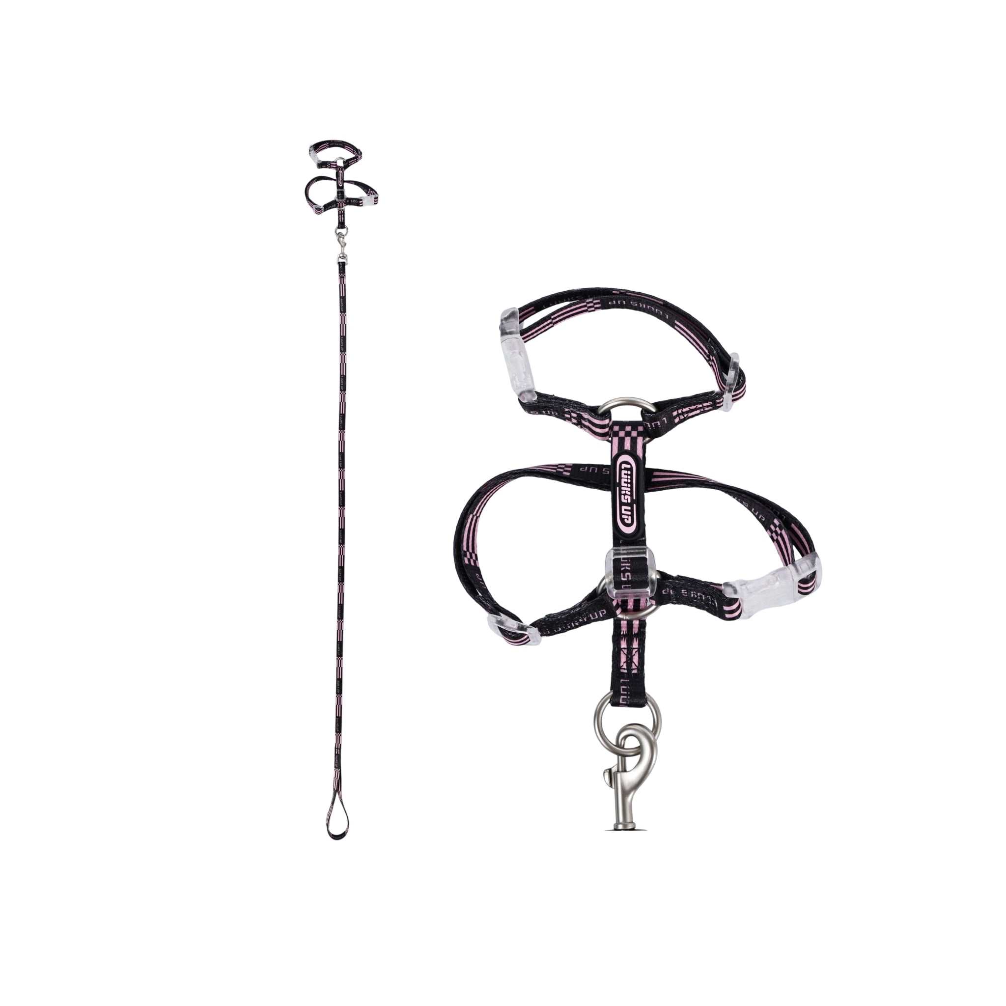 URBAN SPORT Cat harness&leash set - Black pink