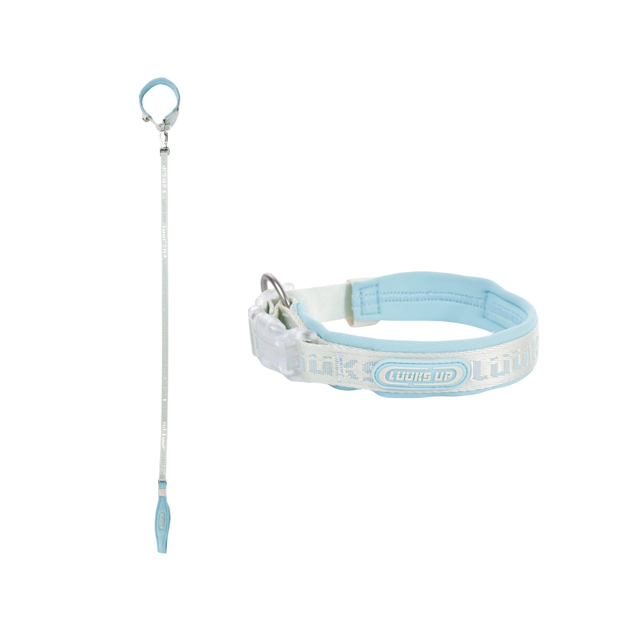 URBAN SPORT Dog collar&leash set - Blue white