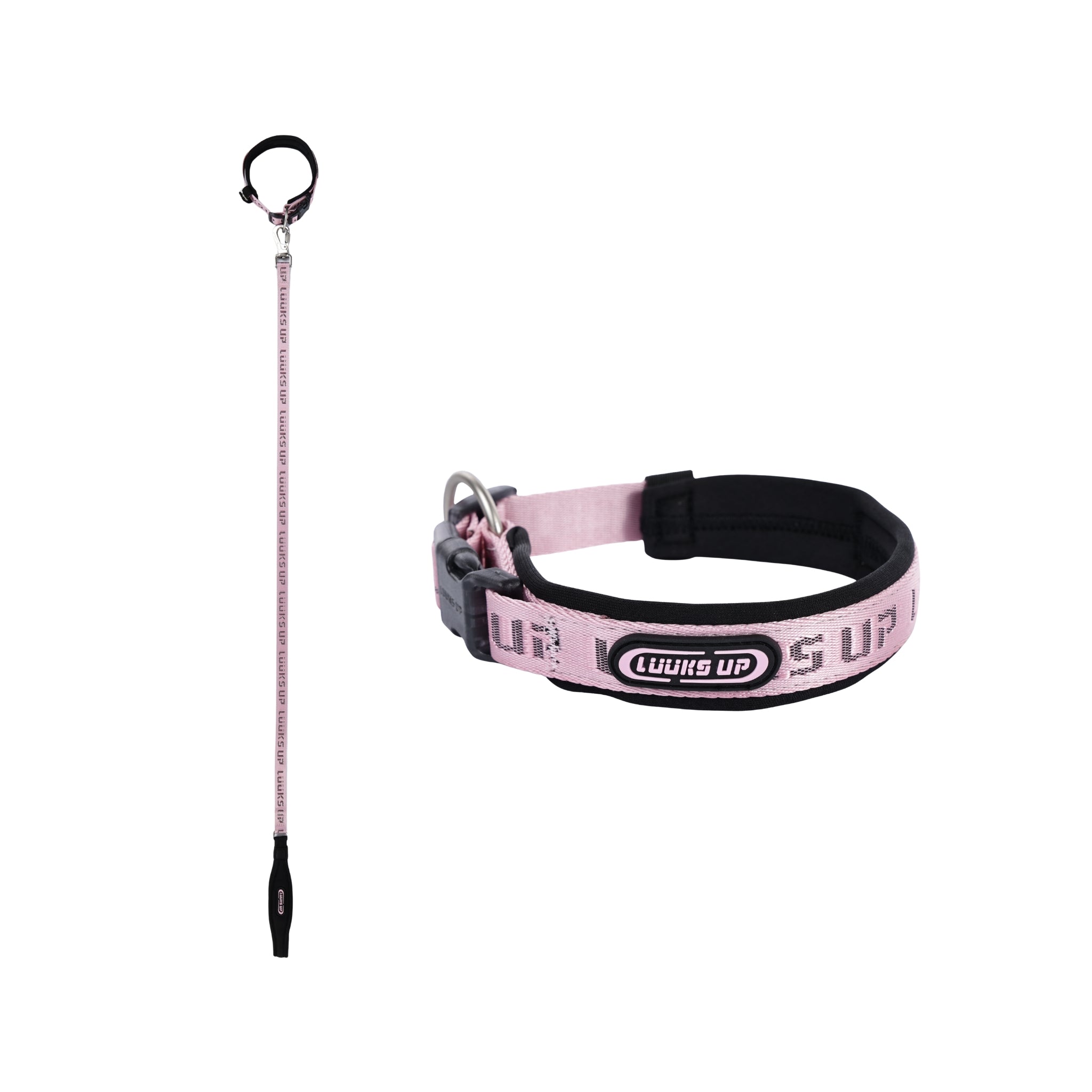 URBAN SPORT Dog collar&leash set - Black pink