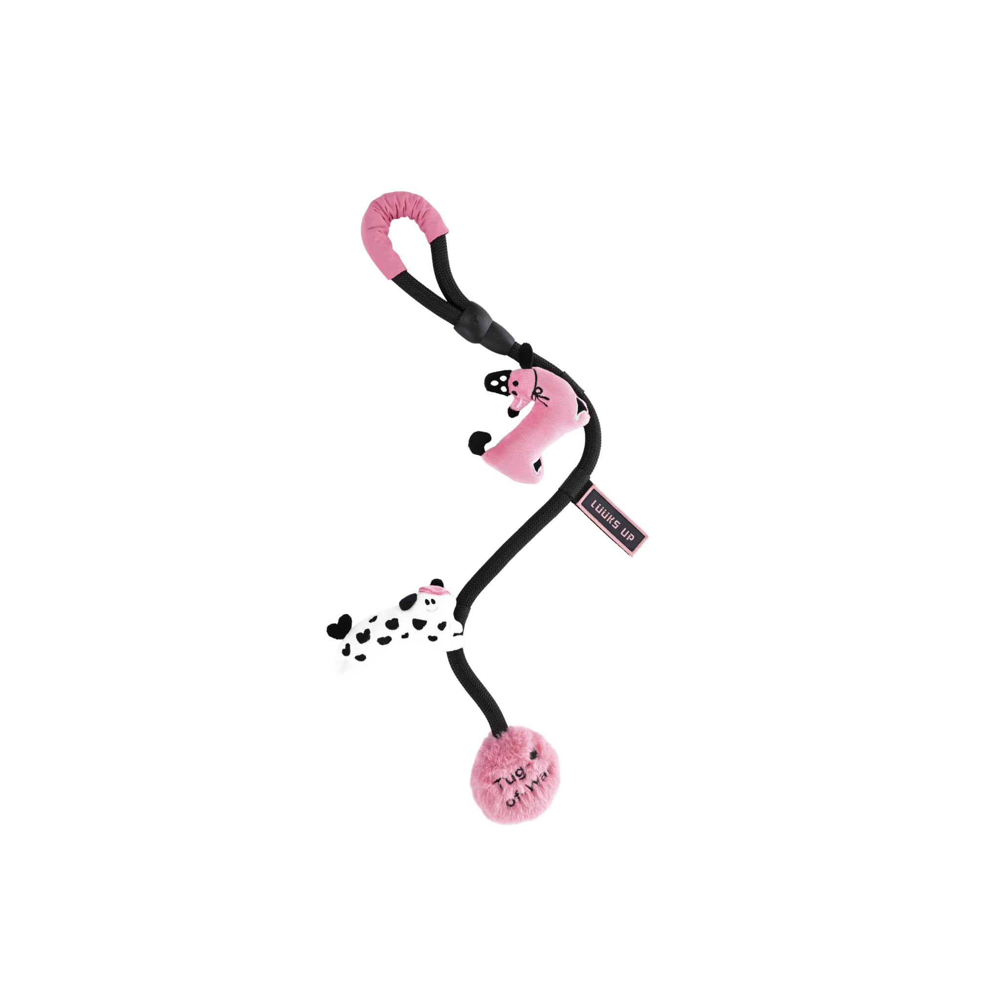 TUG PALS Dog Toy-Black Pink